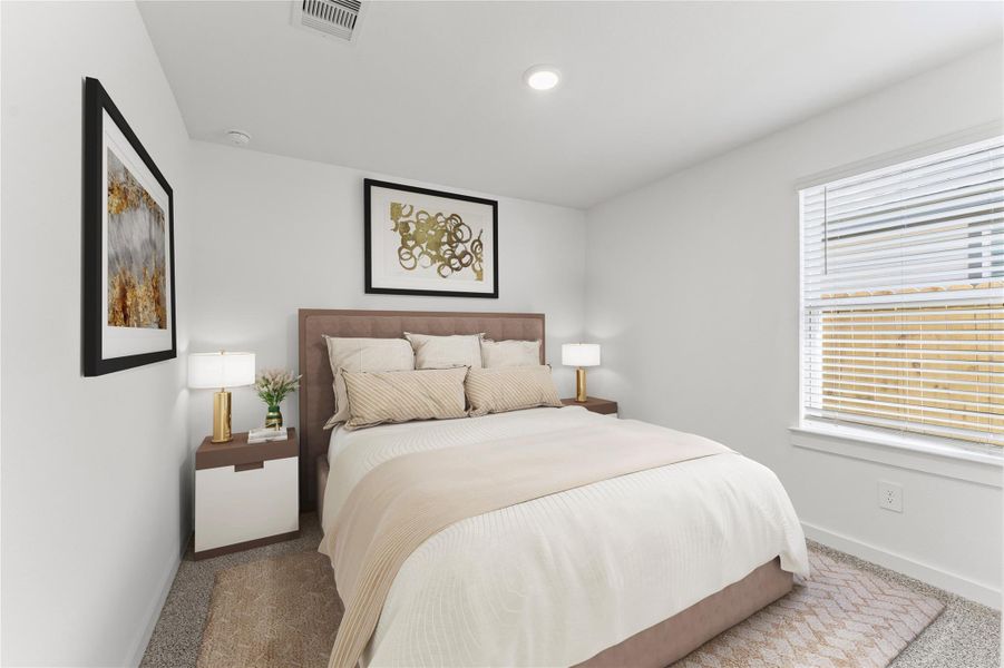 This bright and versatile third bedroom is ready to adapt to whatever your family needs!