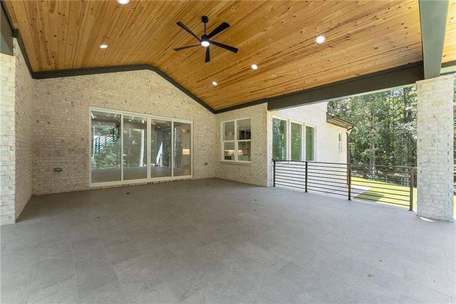 Exterior details and patio area of a home in , Commerce (Image 3). Exterior details and patio area of a home in , Commerce (Image 3).