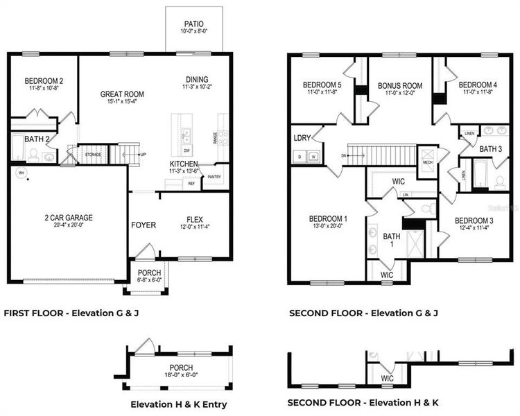 2D floor plan layout of this home in Star Farms at Lakewood Ranch, Lakewood Ranch, FL (Image 4).