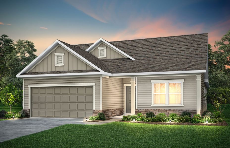 Front exterior of a new home in Waterways, Richmond Hill, GA, highlighting curb appeal (Image 19).