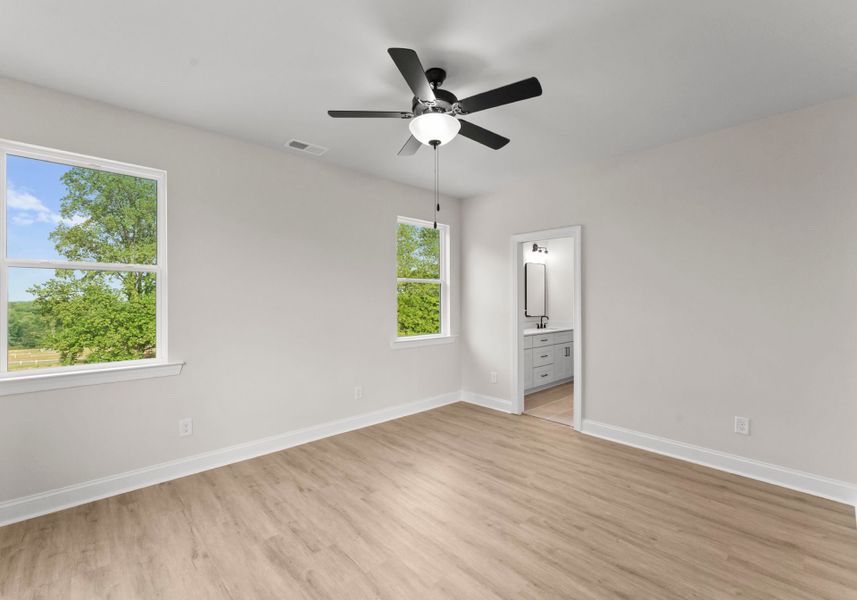 Representative unfurnished interior of a home built from the Lily by Red Cedar Homes in Cedars at First Street, Huntersville (Image 11).