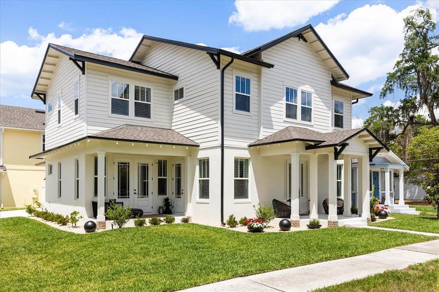Front exterior of a new home in , Winter Park, FL, highlighting curb appeal (Image 25).