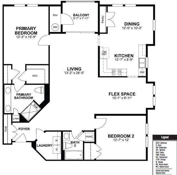 2D floor plan layout of this home in Gatherings® of Lake Nona, Orlando, FL (Image 4).