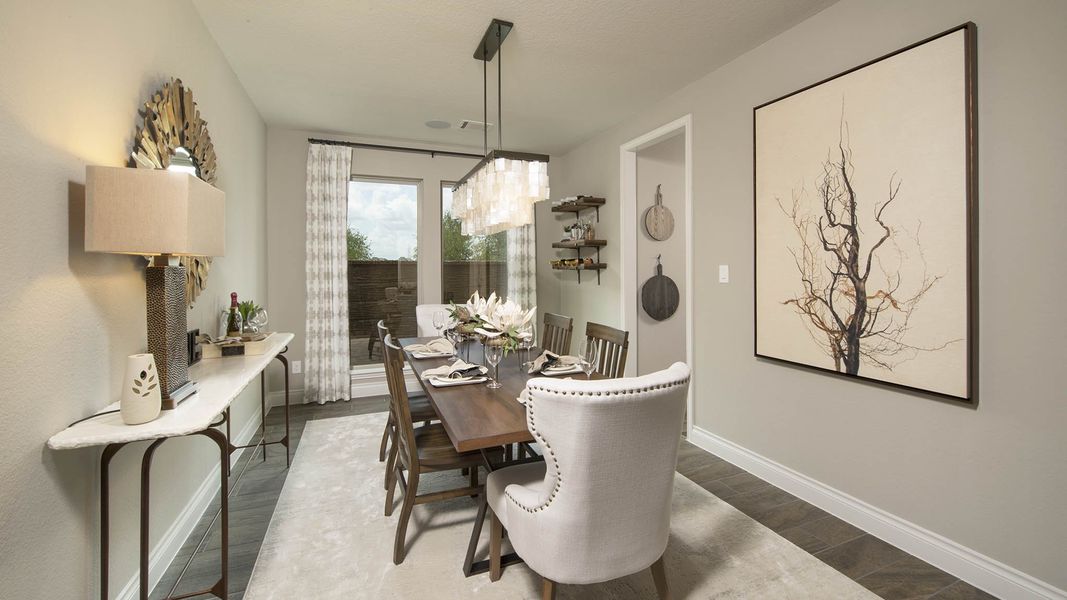 Furnished interior view inside a new home in Bridgeland, Cypress (Image 29).