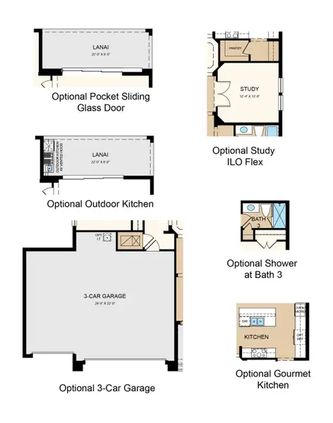 2D floor plan layout of this home in Veranda Oaks, Port St. Lucie, FL (Image 3).