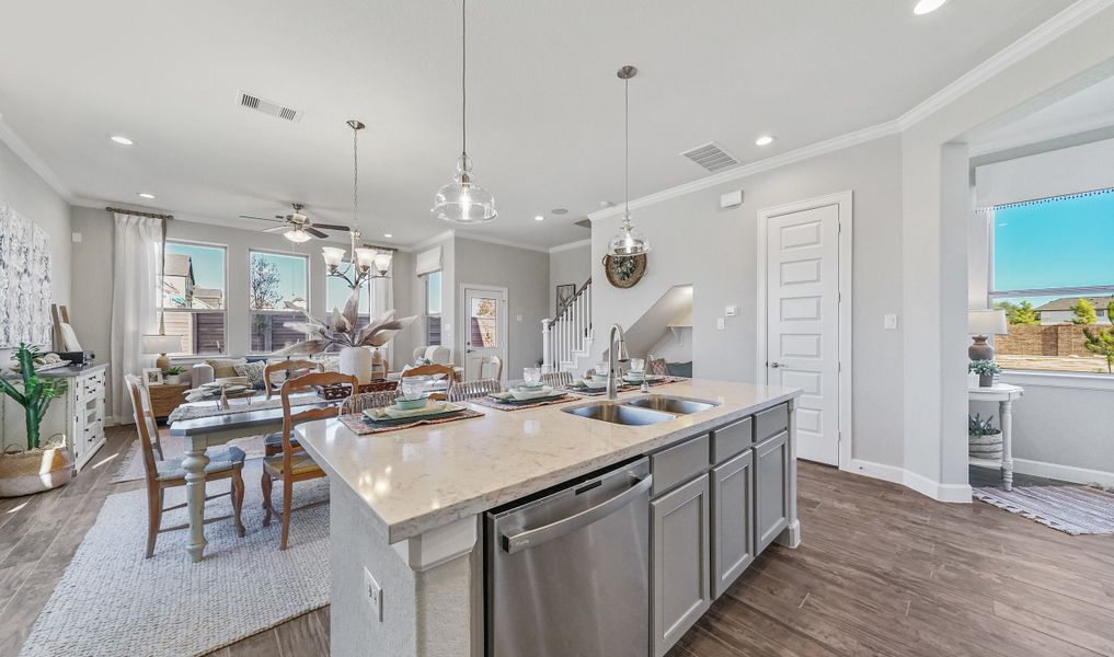 Charming lighting in kitchen