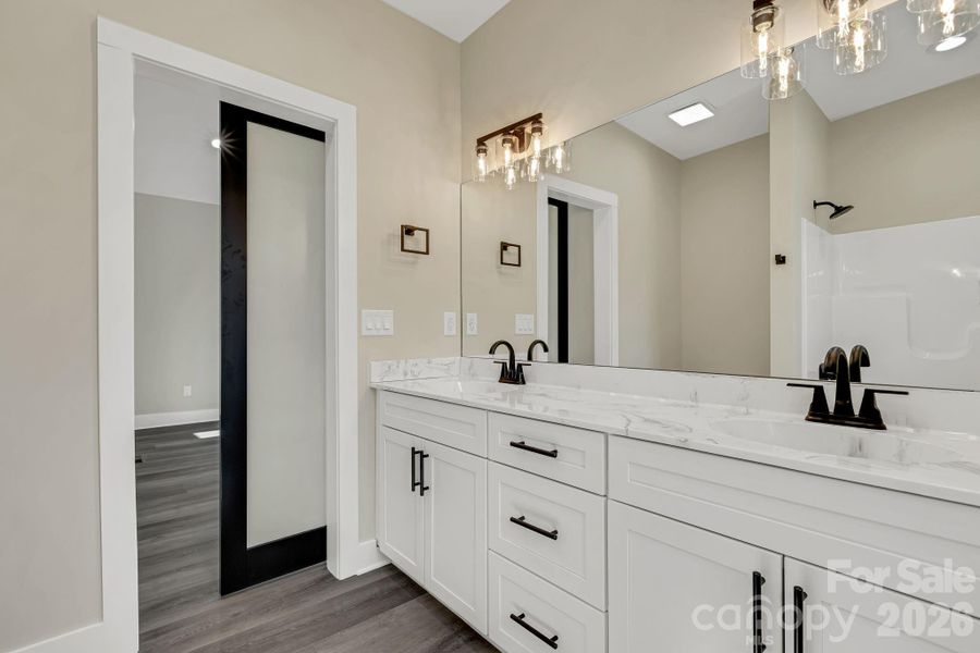 Barn door for optimal floor space