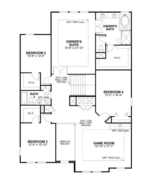 2D floor plan layout of this home in Connerton, Land O' Lakes, FL (Image 2).