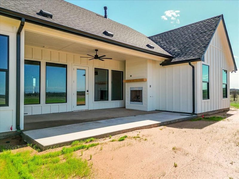 Exterior details and patio area of a home in , Godley (Image 23).