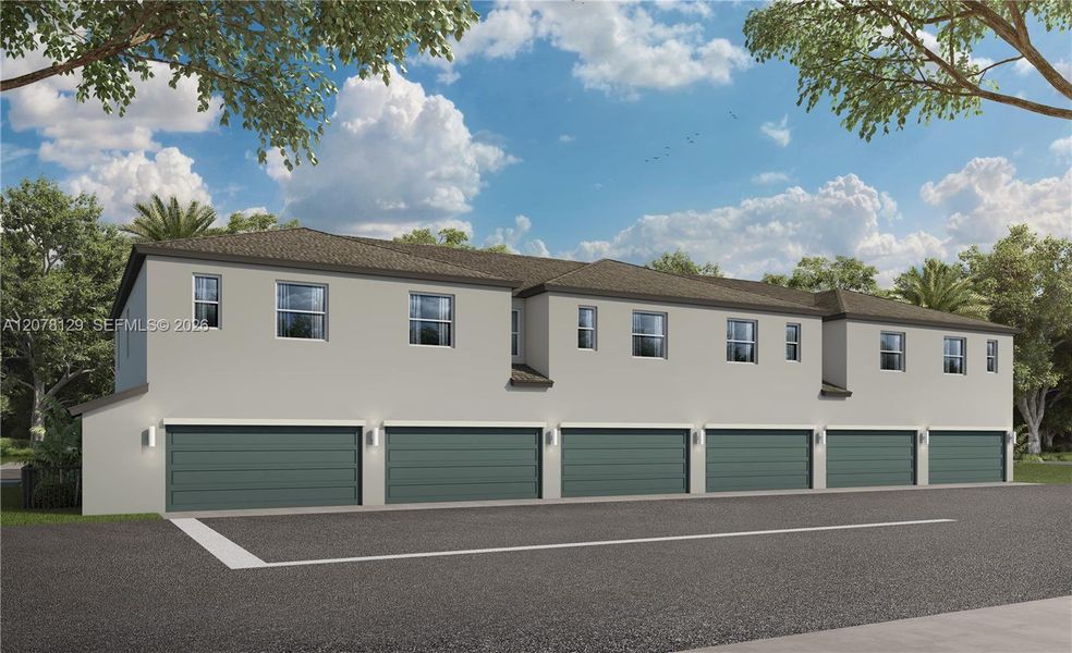 Front exterior of a new home in Breezewood, Miami, FL, highlighting curb appeal (Image 2).