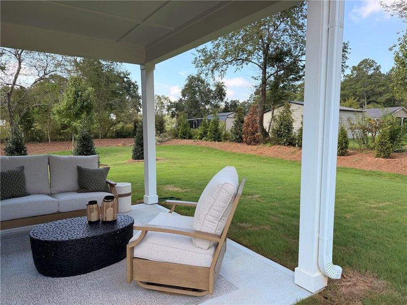 Exterior details and patio area of a home in Greene Farm, Cartersville (Image 3).