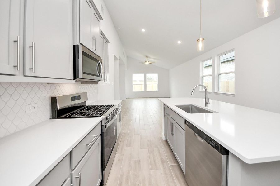 Furnished interior view inside a new home in Elyson, Katy (Image 5).
