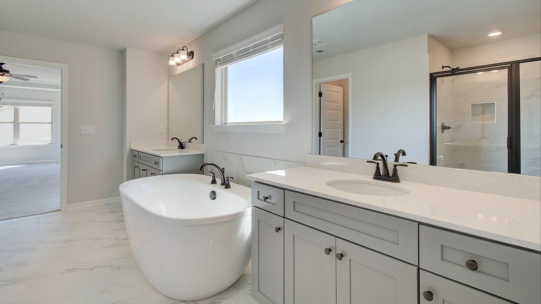 Representative furnished interior of a home built from the Stonefield by DRB Homes in Everson, Snellville (Image 26). Representative furnished interior of a home built from the Stonefield by DRB Homes in Everson, Snellville (Image 26).