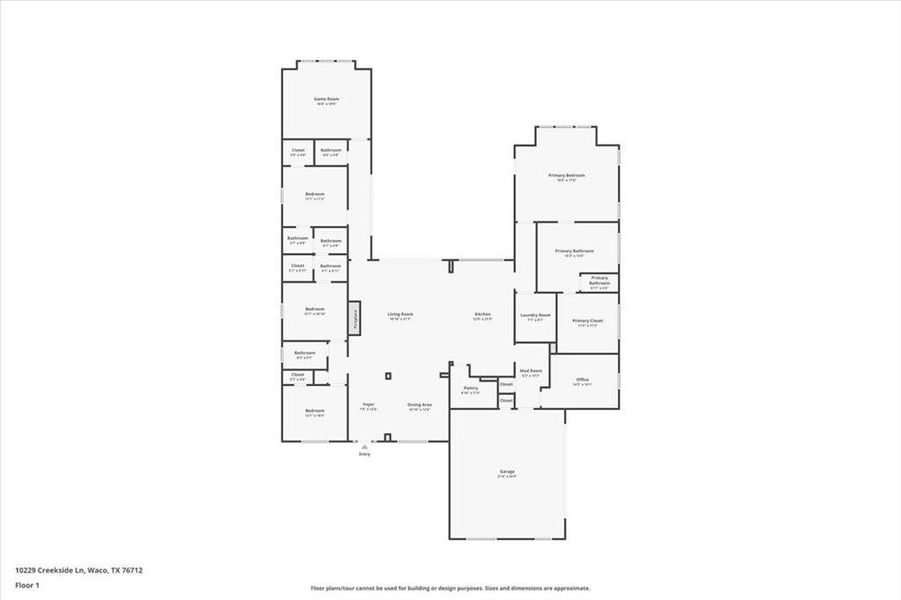 2D floor plan layout of this home in , Waco, TX (Image 5).