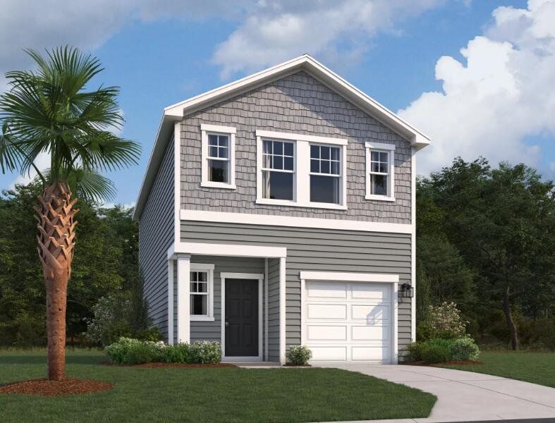 Front exterior of a new home in Pinckney Place, North Charleston, SC, highlighting curb appeal (Image 2). Front exterior of a new home in Pinckney Place, North Charleston, SC, highlighting curb appeal (Image 2).