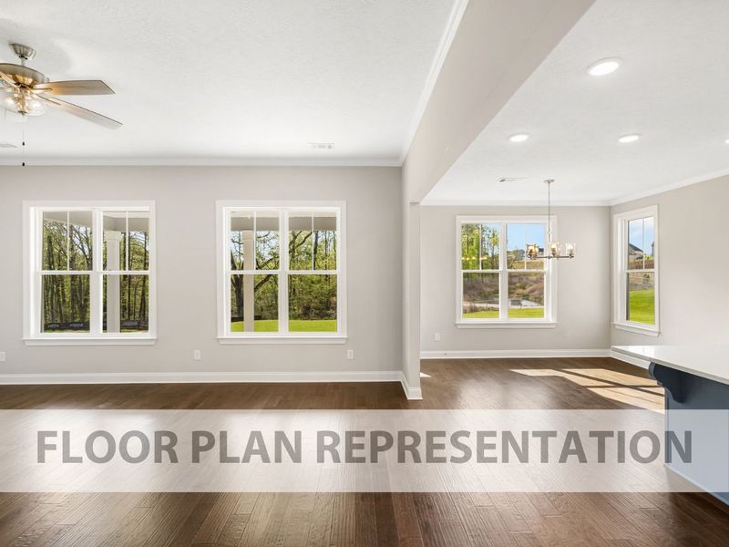 Living Area to Cafe Floorplan Representation Photo | The Ashworth VI Living Area to Cafe Floorplan Representation Photo | The Ashworth VI