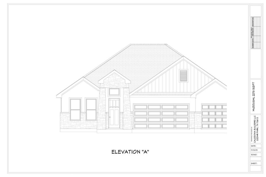 Representative rendering of the exterior for the McDougal by Caledonia Builders (Image 1). Representative rendering of the exterior for the McDougal by Caledonia Builders (Image 1).