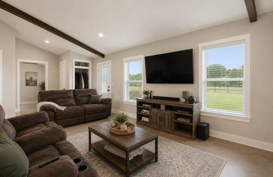 AI generated image showing what living room could look like when completed. AI generated image showing what living room could look like when completed.