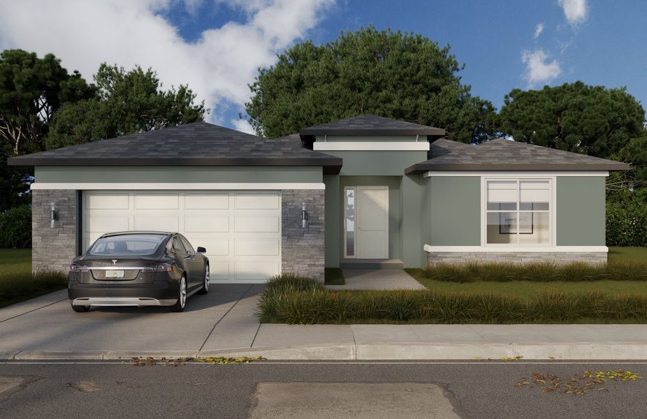 Representative exterior photo of a completed home built from the The Ibis by Estela Living in Palm Coast, Palm Coast, FL (Image 24).