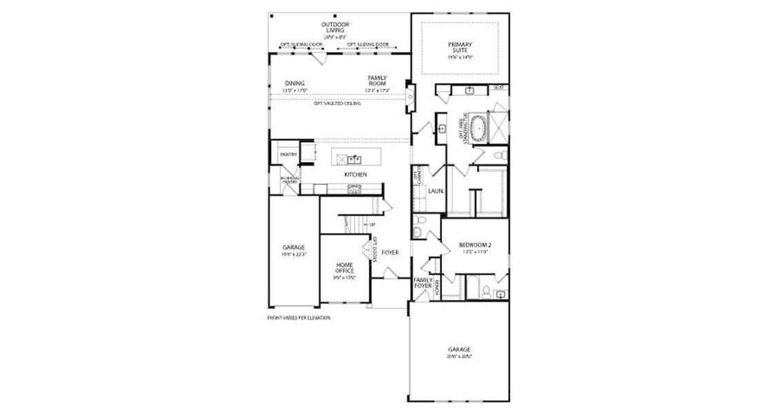 2D floor plan layout of this home in Painted Tree Woodlands, McKinney, TX (Image 3).