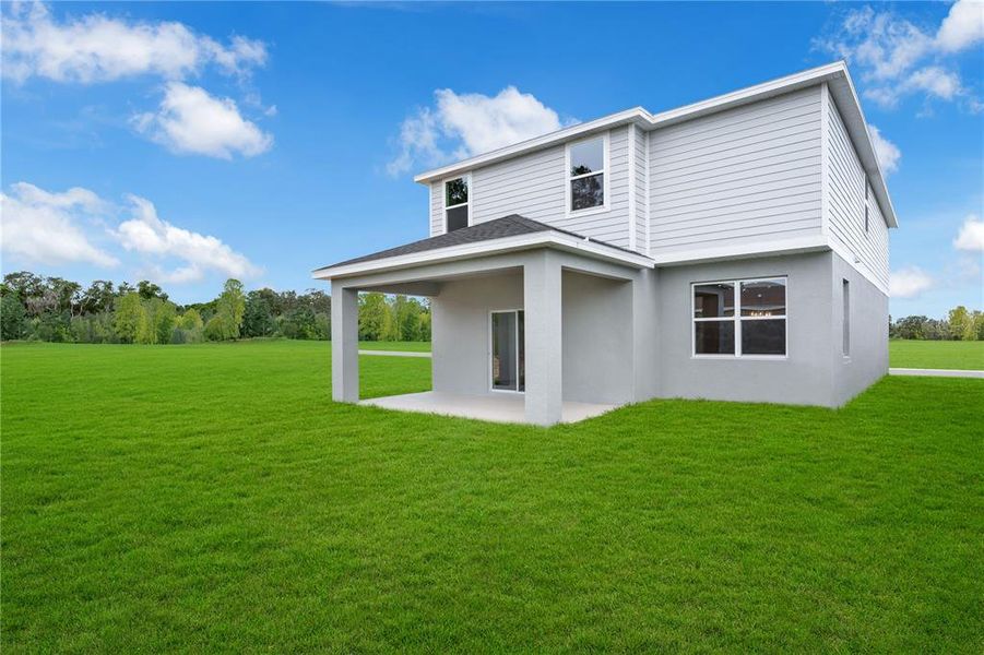 Exterior details and patio area of a home in Oakfield Trails, Parrish (Image 3).