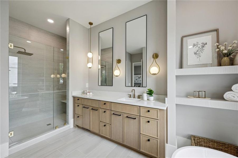 Furnished interior view inside a new home in , Atlanta (Image 18).