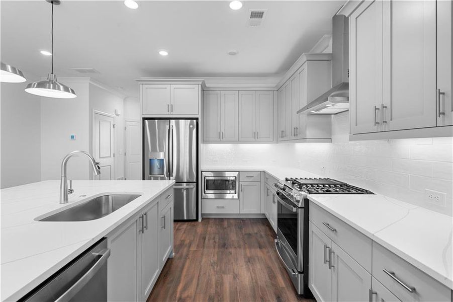 Furnished interior view inside a new home in Evanshire Townhomes, Duluth (Image 18).