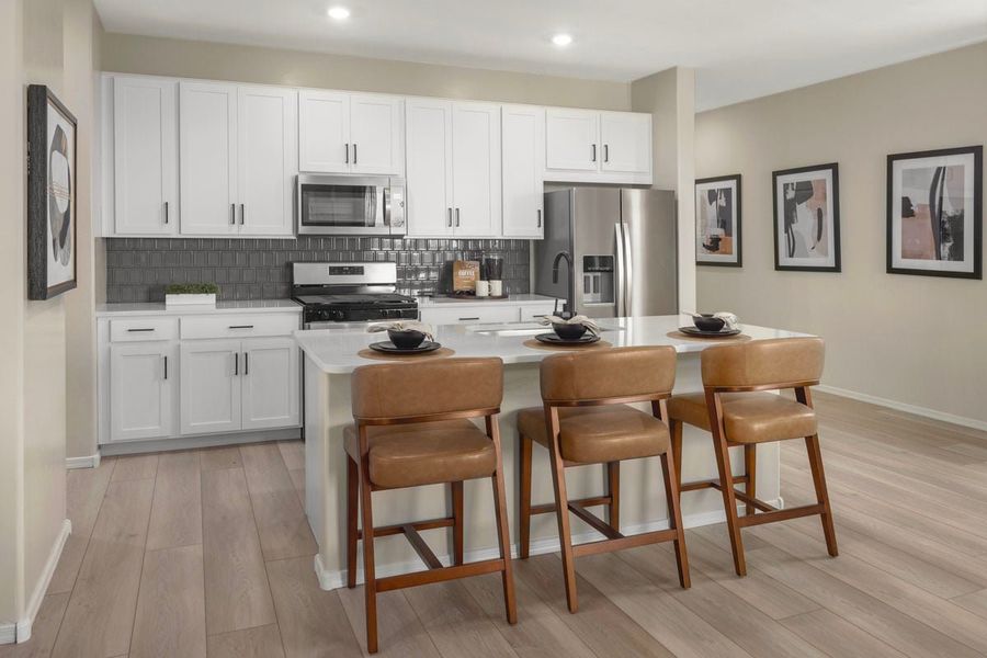 Representative furnished interior of a home built from the Plan 1745 Modeled by KB Home in Bella Tierra, Tucson (Image 8).