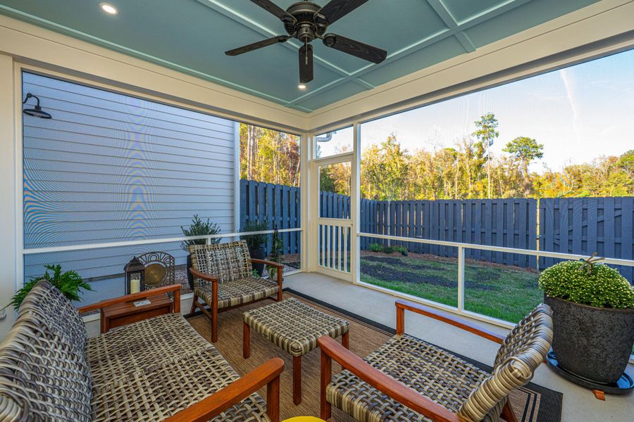Exterior details and patio area of a home in Hayes Park, Johns Island (Image 3).