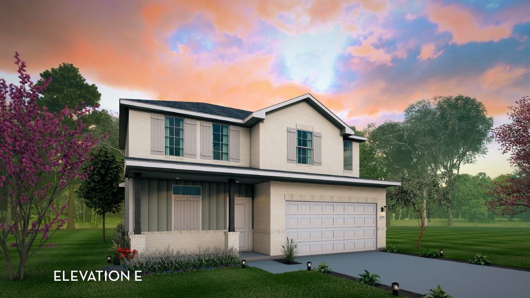 Representative exterior photo of a completed home built from the Lavaca by CastleRock Communities in Massey Oaks, Pearland, TX (Image 2).