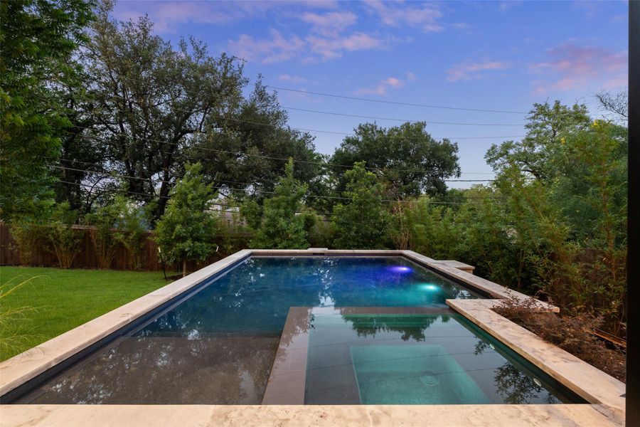 View of pool with a pool with connected hot tub View of pool with a pool with connected hot tub