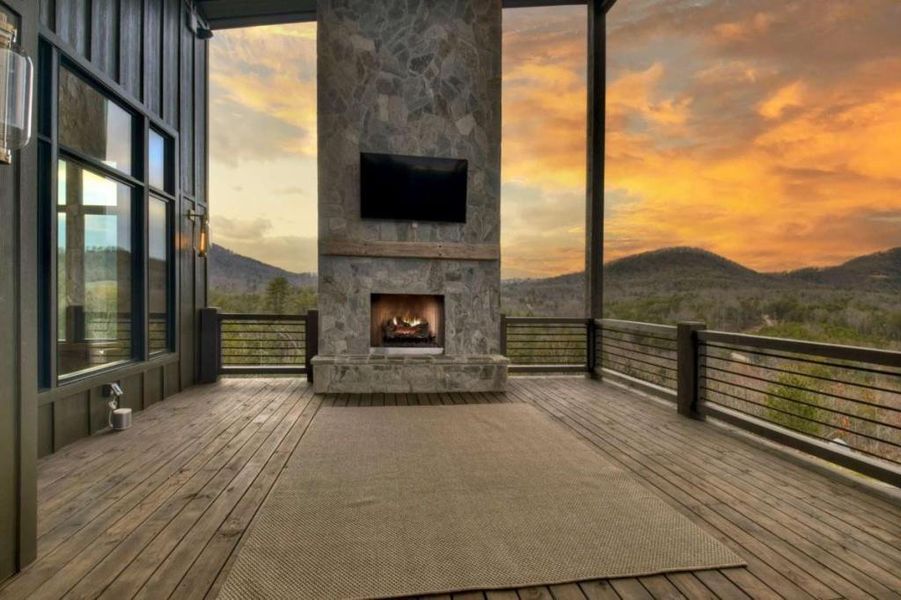 Exterior details and patio area of a home in , Mineral Bluff (Image 27).