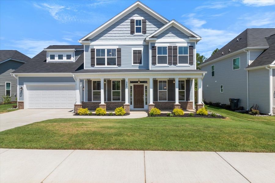 Front exterior of a new home in Windsor, North Augusta, SC, highlighting curb appeal (Image 23).