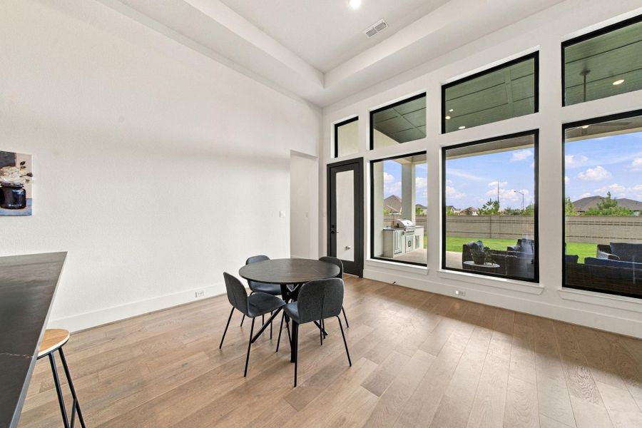 Light-filled breakfast nook adjacent to the kitchen.