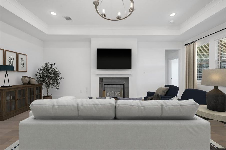 Furnished interior view inside a new home in Timberbrook, Justin (Image 20). Furnished interior view inside a new home in Timberbrook, Justin (Image 20).