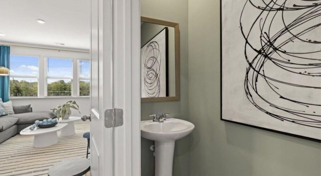 Furnished interior view inside a new home in Towns at Ivy Creek, Buford (Image 17).