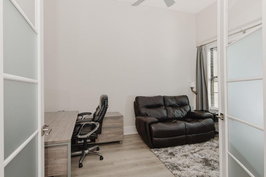 Furnished interior view inside a new home in The Highlands - 65', Porter (Image 32). Furnished interior view inside a new home in The Highlands - 65', Porter (Image 32).