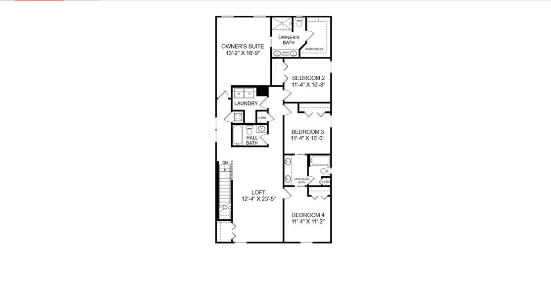 2D floor plan layout for the Wesley II by Highland Homes of Florida in Vista Trace, Belleview, FL (Image 5).