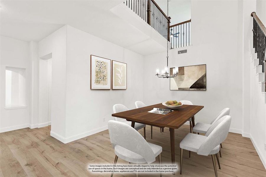 Furnished interior view inside a new home in Stone River Glen, Royse City (Image 19).