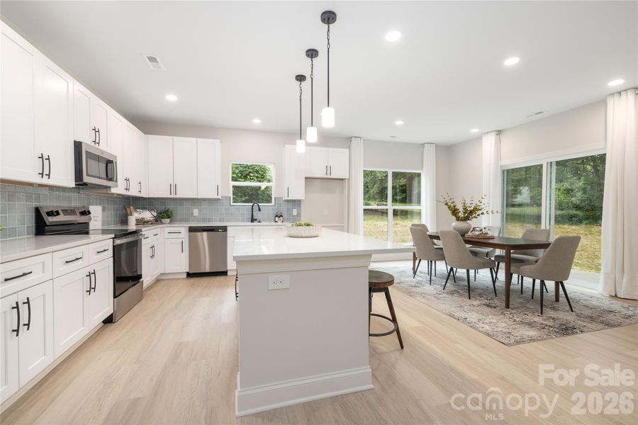 Furnished interior view inside a new home in , Charlotte (Image 9).