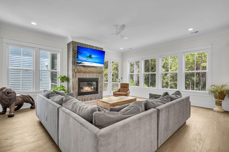 Furnished interior view inside a new home in Overlook at Copahee Sound, Awendaw (Image 13).