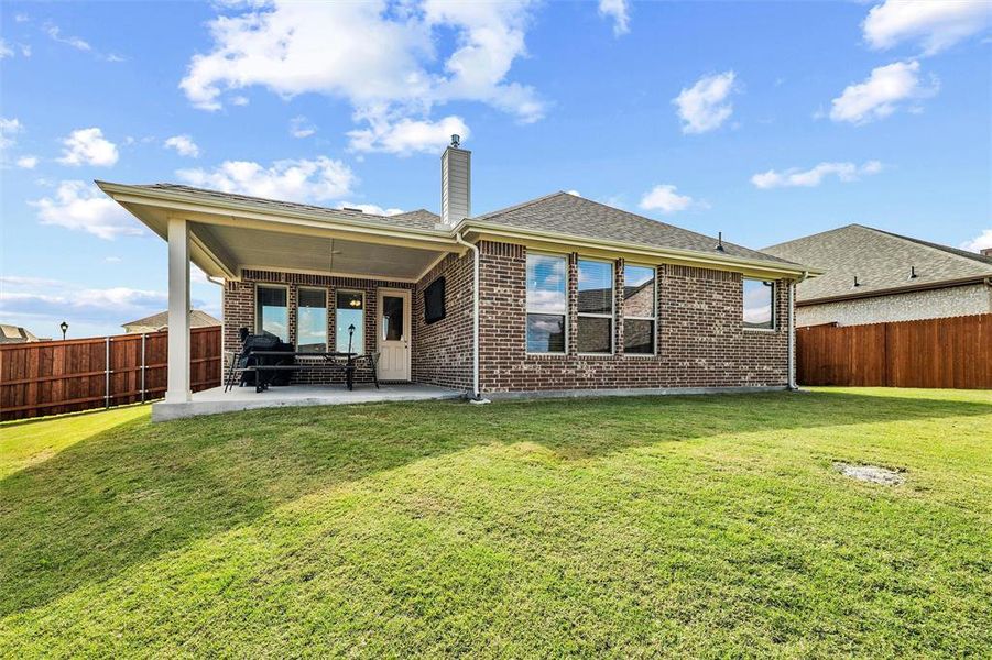 Exterior details and patio area of a home in Morningstar, Aledo (Image 4). Exterior details and patio area of a home in Morningstar, Aledo (Image 4).