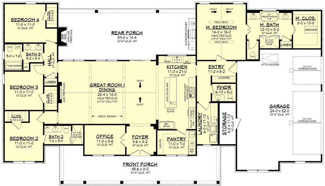 2D floor plan layout of this home in Parallel Pastures, Poolville, TX (Image 3). 2D floor plan layout of this home in Parallel Pastures, Poolville, TX (Image 3).