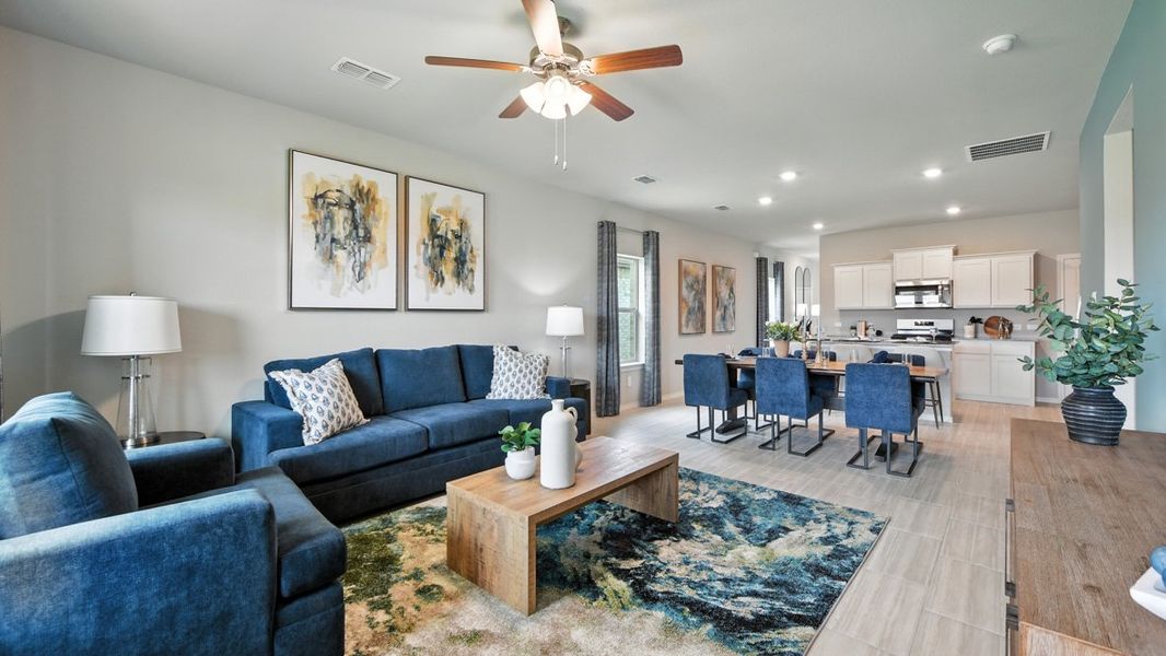 Furnished interior view inside a new home in Monarch at the Meadows, Ponder (Image 15).