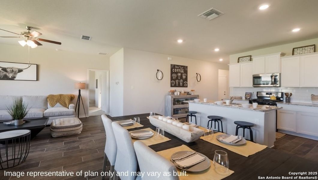 Furnished interior view inside a new home in Brookstone Creek, San Antonio (Image 13).