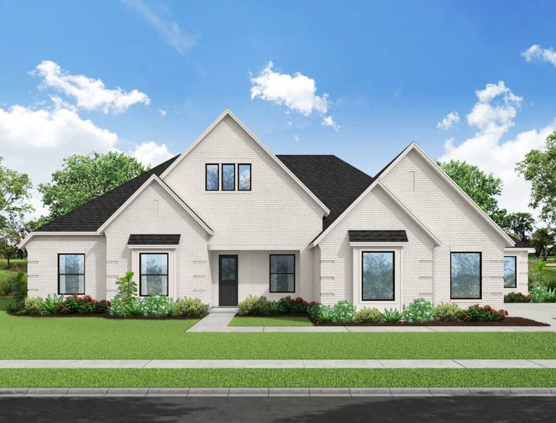 Representative exterior photo of a completed home built from the 3369 by Gracepoint Homes in Kellar Farms, Smithville, TX (Image 6). Representative exterior photo of a completed home built from the 3369 by Gracepoint Homes in Kellar Farms, Smithville, TX (Image 6).