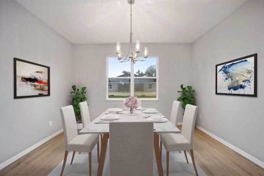 Representative furnished interior of a home built from the Republic by Triple Crown Homes in Evergreen Estates, Ocala (Image 7).