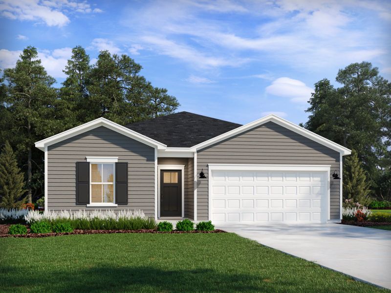 Representative exterior photo of a completed home built from the Newport by Meritage Homes in River Ridge, Clarksville, TN (Image 2).