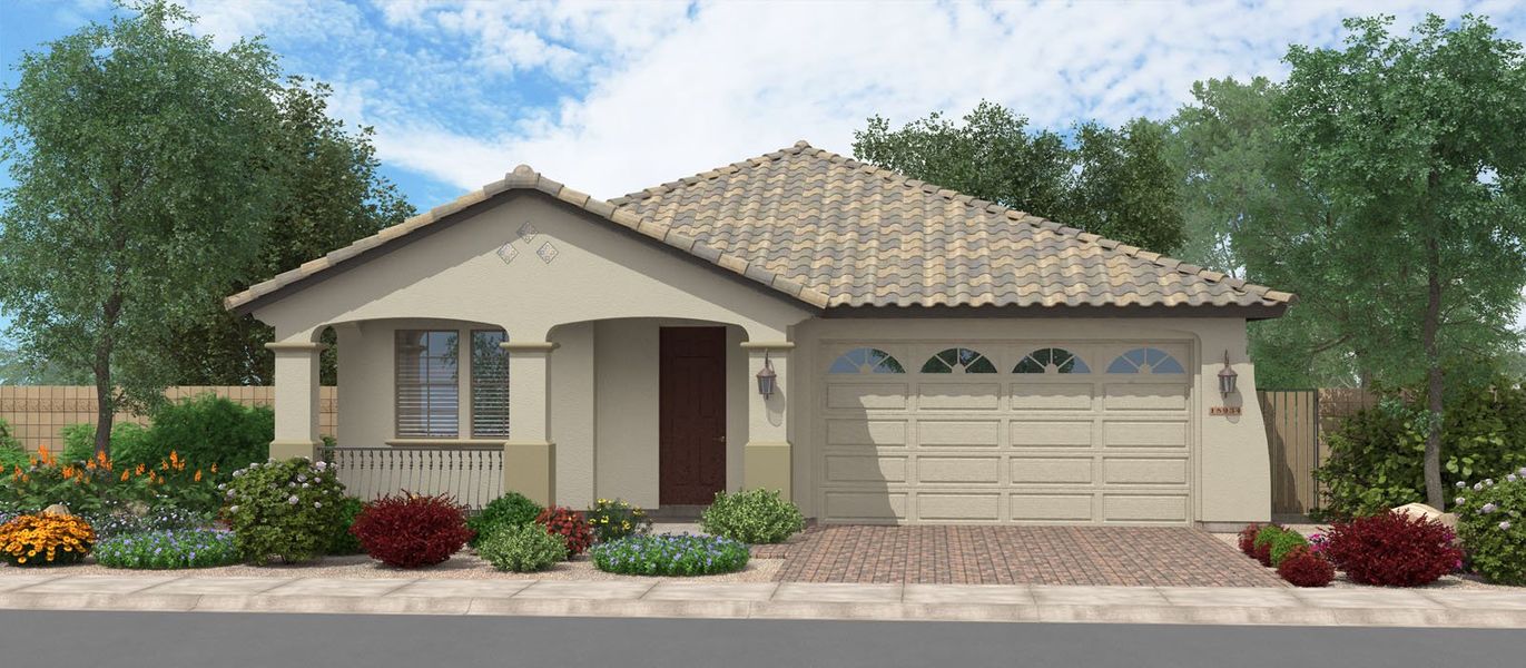 Representative exterior photo of a completed home built from the Stags Leap by Fulton Homes in Silverado at Enclave, Litchfield Park, AZ (Image 5).