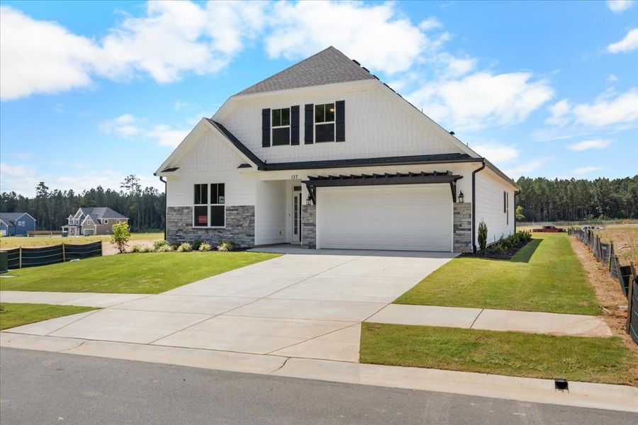 Front exterior of a new home in Tillery Park, Grovetown, GA, highlighting curb appeal (Image 19).